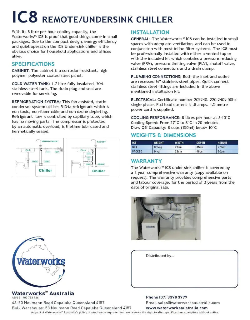 Waterworks IC8 Under bench water cooler paper 2