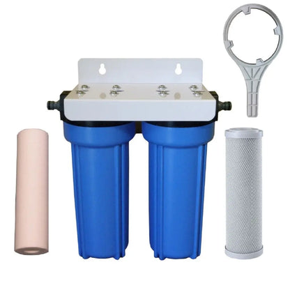 Caravan camping outdoot water filters white bracket silver infused