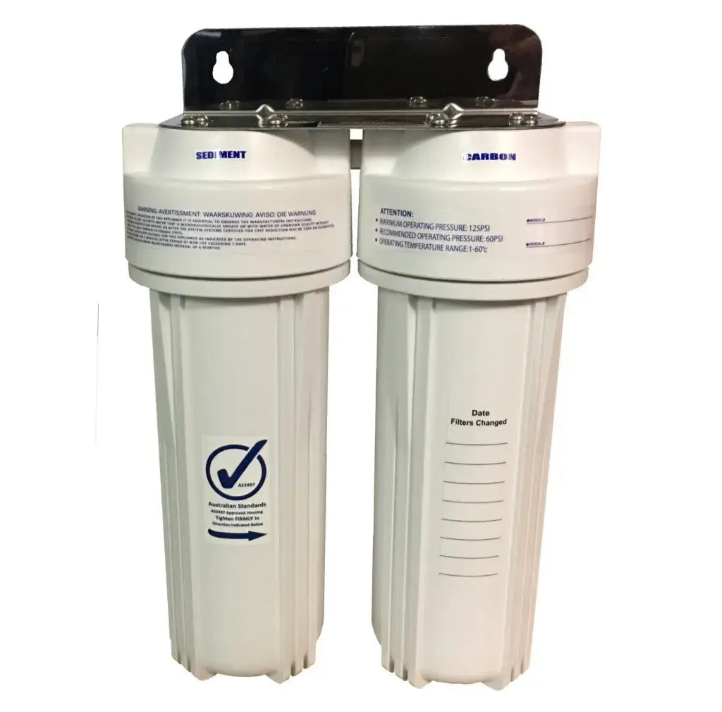 Twin undersink housing water filter 10x2.5