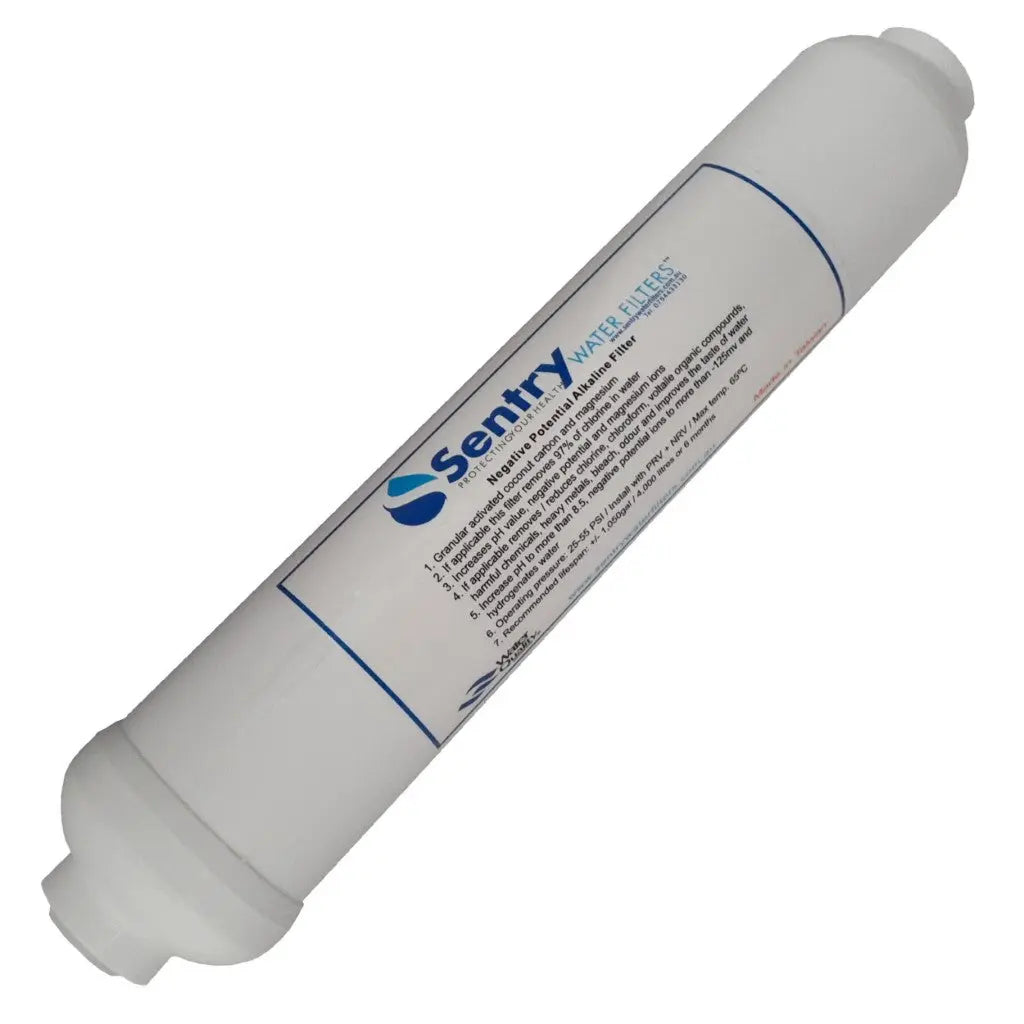 In line alkalising magnesium ionising water filter