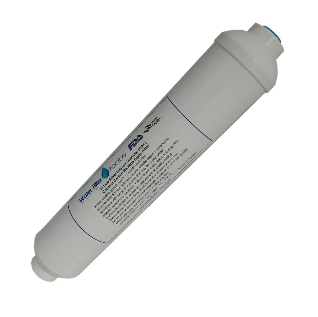 In line silver infused gac carbon filter