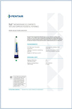 Load image into Gallery viewer, Pentair 100GPD TLC Membrane Elements Specifications
