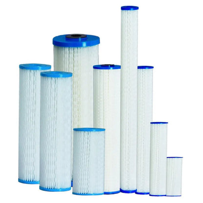 Pleated sediment water filter washable reusable filter