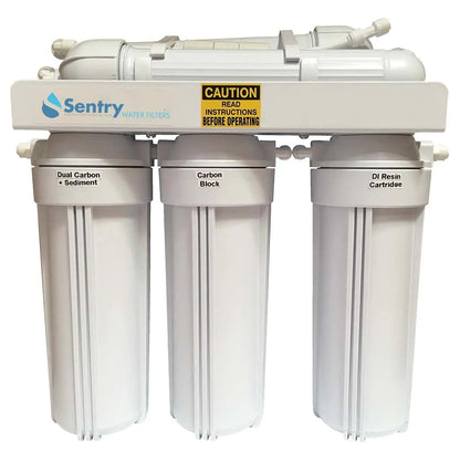 PRO-5DJ reverse osmosis system with DI white sentry