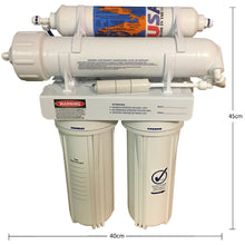 Load image into Gallery viewer, RO reverse osmosis water filter RON-4-USA Dimensions. 45cm height, 40cm width