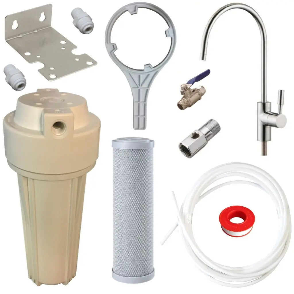single under sink water filters silver infused carbon block filter faucet collection full