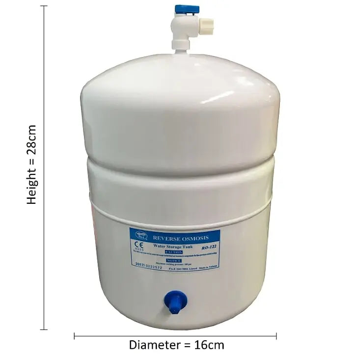 Tank RO reverse osmosis water filter pressurised buffer storage 2 litre